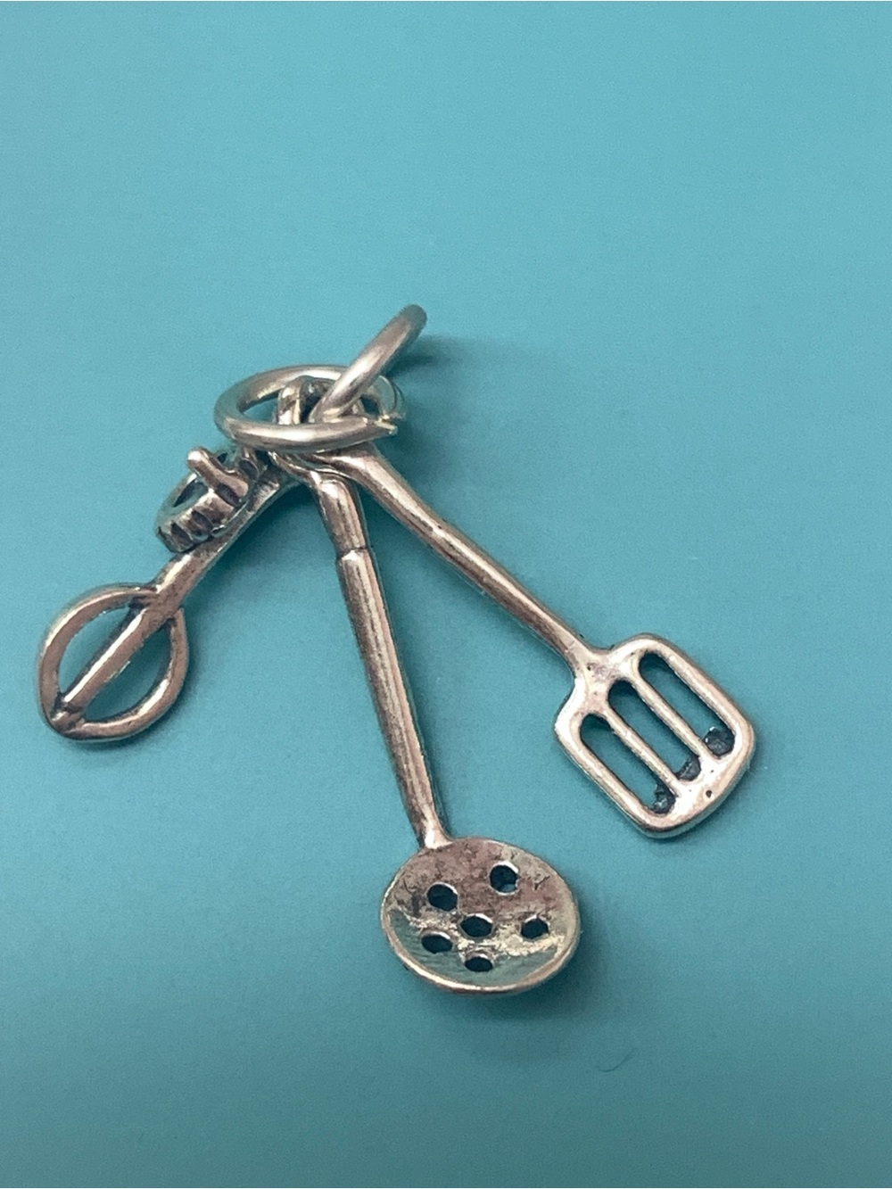 .925 Cooking Utensils Sterling Silver Jewelry Charm #cook #chef #kitchen